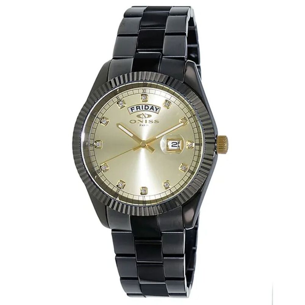 Oniss Men's Admiral Gold Dial Watch - ON3881-IPBG